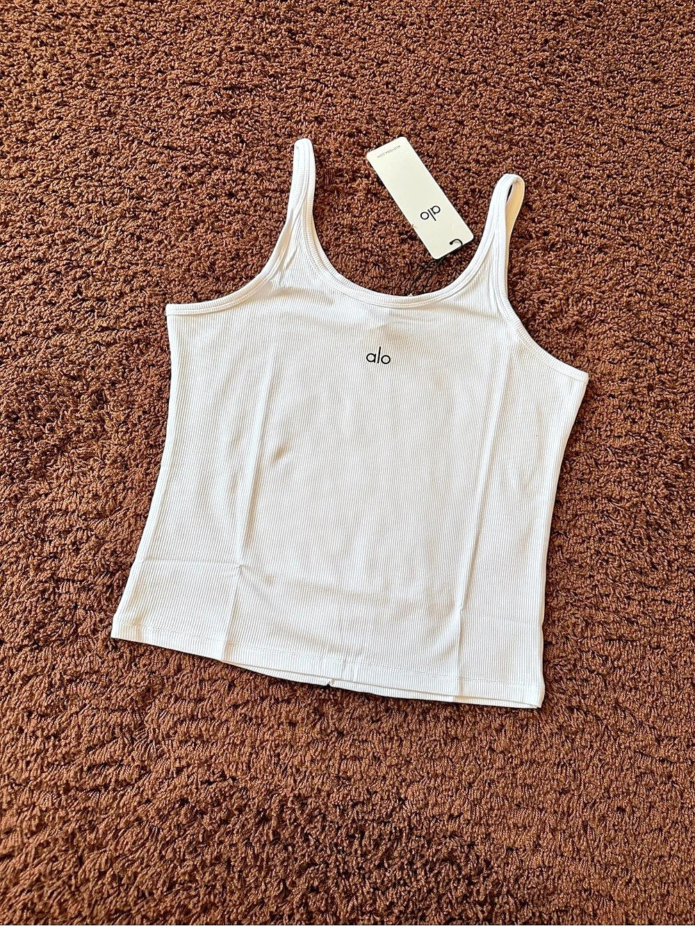 Alo Yoga white tank top
